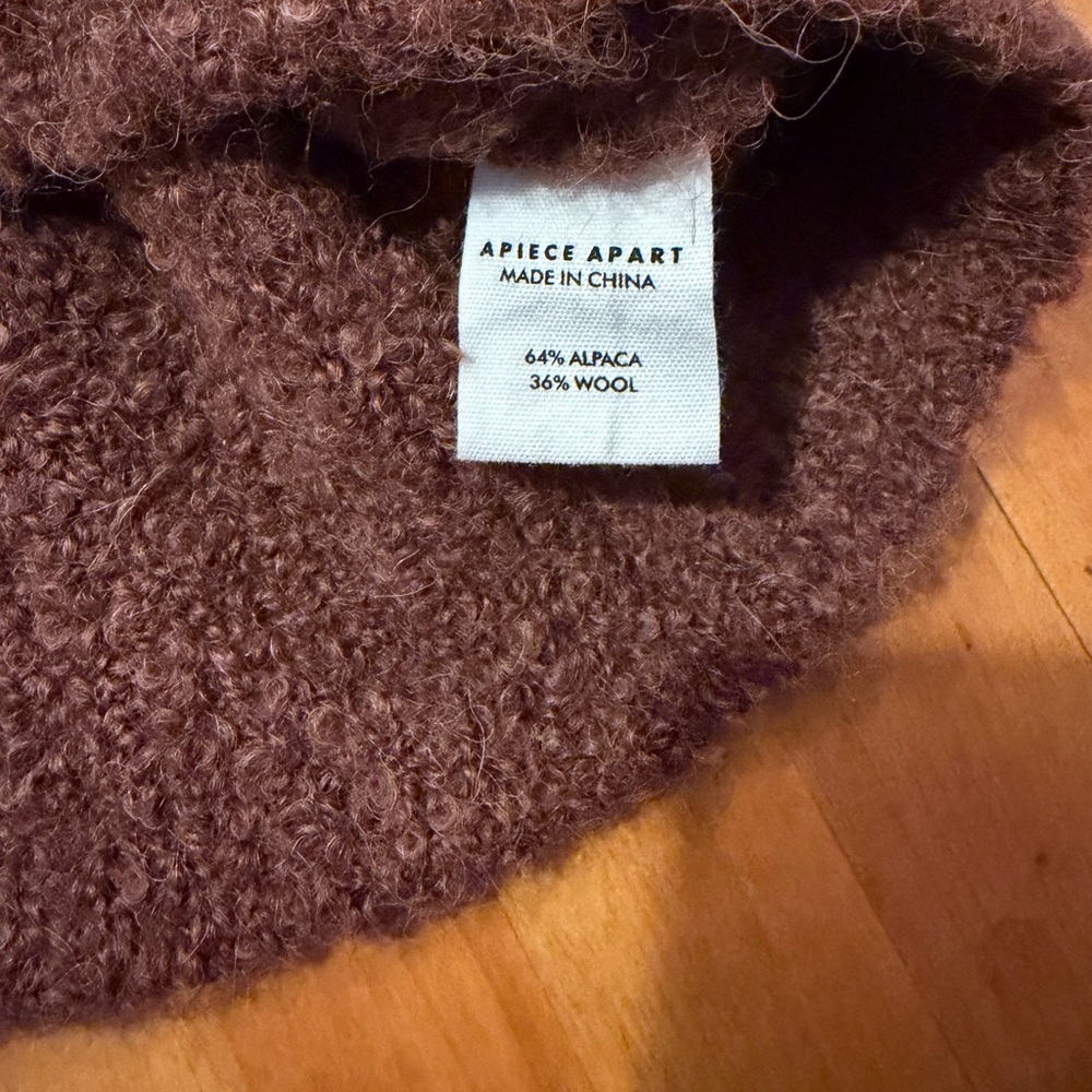 Apiece Apart Rich Brown V-Neck Sweater - Picture 5 of 5